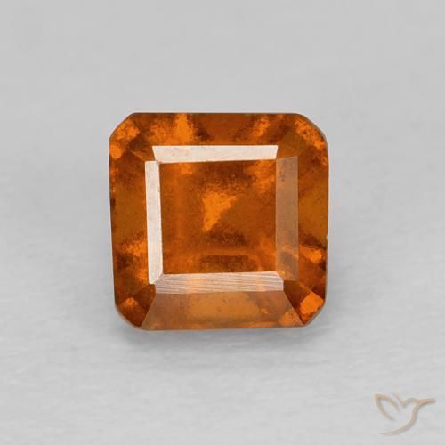 1.08ct Natural Reddish Orange Hessonite Garnet, Emerald Cut, VVS-VS