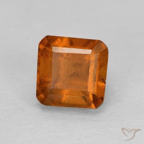 1.08 ct Orange Hessonite Garnet Stone, Natural Hessonite Garnet in Octagon Step Cut Shape for Sale