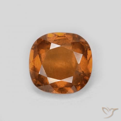 Grenat Hessonite Orange Coussin 6,1 x 5,9mm de Madagascar, poids de 1,12 ct, pierre gemme naturelle Non traité de pureté VS, 1 pièce de grenat hessonite cushion-cut, couleur : Orange, dureté de Mohs de 6.5 à 7.5 convient aux bijoux de tous les jours, pierre de sagesse, Photo A