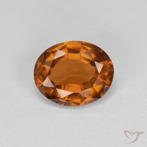 1.16ct Natural Deep Orange Hessonite Garnet, Oval, VS