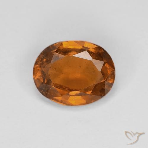 1.29ct Natural Deep Orange Hessonite Garnet, Oval, VS