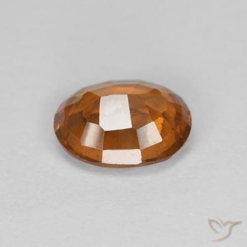Hessonite Garnet Gemstone in 7.4 x 5.9 mm Size for Sale, Hessonite Garnet Stone in Deep Orange Color