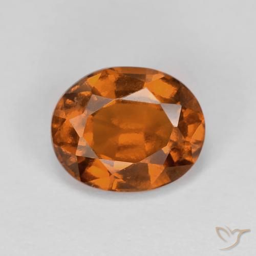 1.21ct Natural Reddish Orange Hessonite Garnet, Oval, VS