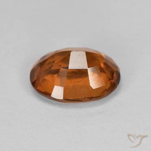 Hessonite Garnet Gemstone in 7.2 x 5.9 mm Size for Sale, Hessonite Garnet Stone in Reddish Orange Color