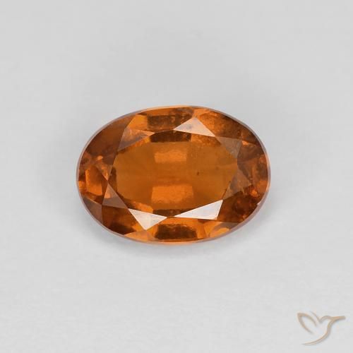 0.95ct Natural Deep Orange Hessonite Garnet, Oval, VS