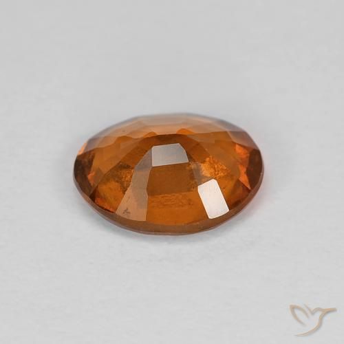 Hessonite Garnet Gemstone in 6.9 x 5.6 mm Size for Sale, Hessonite Garnet Stone in Amber Orange Color