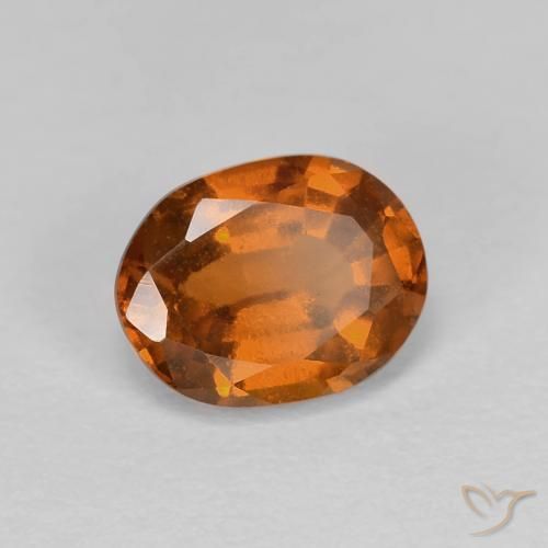1.15 ct Orange Hessonite Garnet Stone, Natural Hessonite Garnet in Oval Facet Shape for Sale