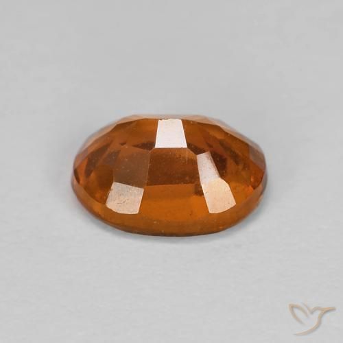 Hessonite Garnet Gemstone in 7 x 5.4 mm Size for Sale, Hessonite Garnet Stone in Amber Orange Color