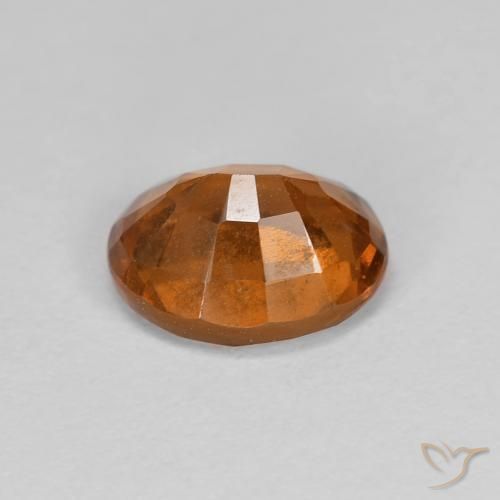 Hessonite Garnet Gemstone in 8 x 6.5 mm Size for Sale, Hessonite Garnet Stone in Amber Orange Color