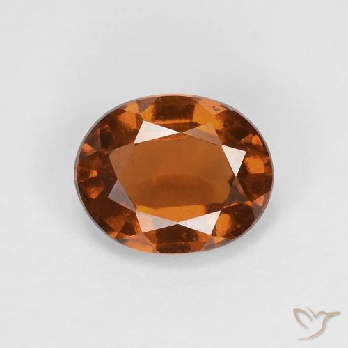 1.56ct Natural Deep Orange Hessonite Garnet, Oval, VS