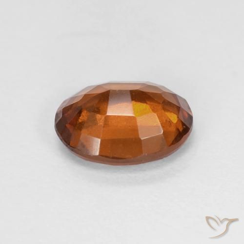Hessonite Garnet Gemstone in 7.9 x 6.3 mm Size for Sale, Hessonite Garnet Stone in Deep Orange Color