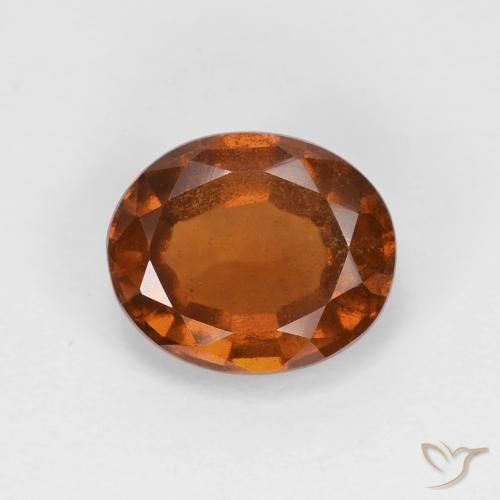 1.74ct Natural Deep Orange Hessonite Garnet, Oval, VS