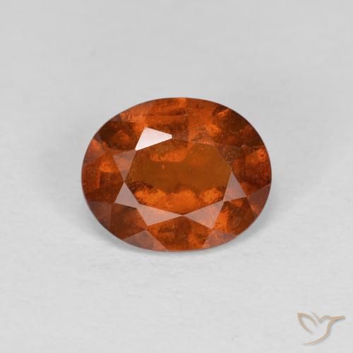 1.02ct Natural Amber Orange Hessonite Garnet, Oval, VS