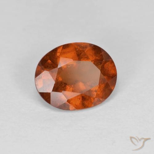 1.02 ct Orange Hessonite Garnet Stone, Natural Hessonite Garnet in Oval Facet Shape for Sale