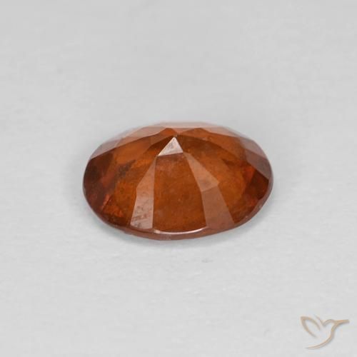 Hessonite Garnet Gemstone in 7.2 x 5.8 mm Size for Sale, Hessonite Garnet Stone in Amber Orange Color