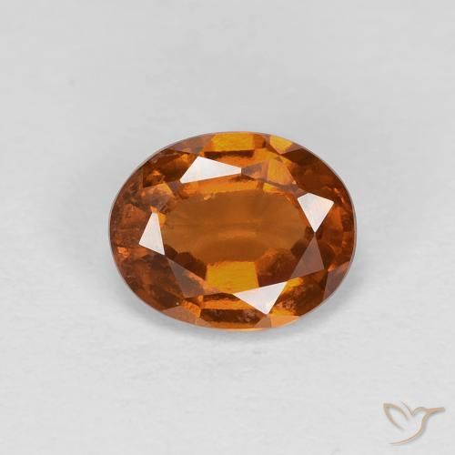 1.19ct Natural Medium Dark-Orange Hessonite Garnet, Oval, VS