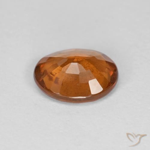 Hessonite Garnet Gemstone in 7.7 x 6.3 mm Size for Sale, Hessonite Garnet Stone in Deep Orange Color