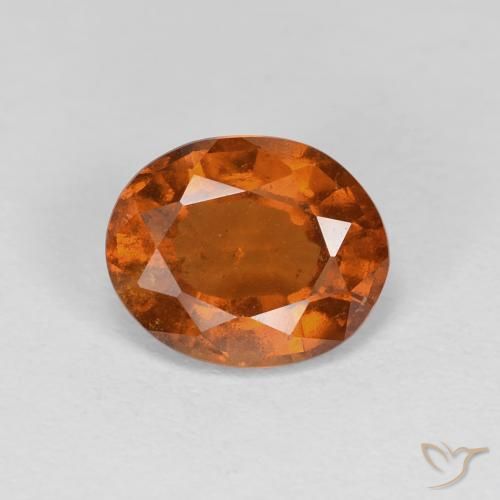 1.83ct Natural Deep Orange Hessonite Garnet, Oval, VS