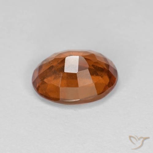 Hessonite Garnet Gemstone in 8.3 x 6.8 mm Size for Sale, Hessonite Garnet Stone in Deep Orange Color