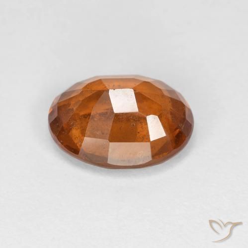 Hessonite Garnet Gemstone in 9.4 x 7.6 mm Size for Sale, Hessonite Garnet Stone in Reddish Orange Color