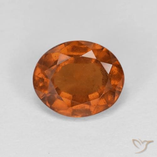 1.85ct Natural Deep Orange Hessonite Garnet, Oval, VS
