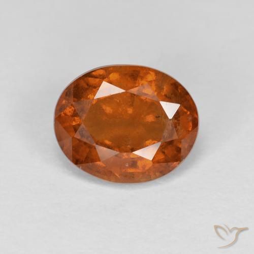 1.49ct Natural Amber Orange Hessonite Garnet, Oval, VS