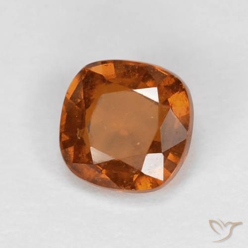 1.00 ct Orange Hessonite Garnet Stone, Natural Hessonite Garnet in Cushion-Cut Shape for Sale