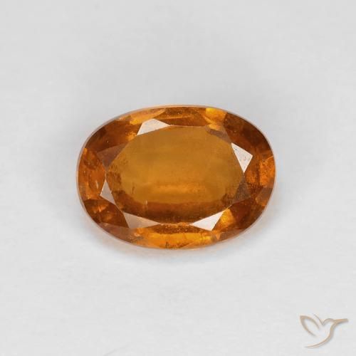 1.26ct Natural Deep Orange Hessonite Garnet, Oval, VS