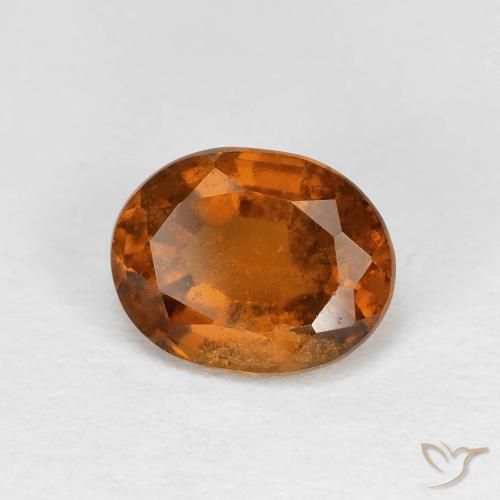 1.79ct Natural Medium Dark-Orange Hessonite Garnet, Oval, VS