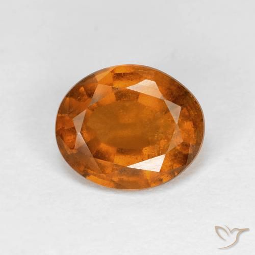 2.07ct Natural Yellowish Orange Hessonite Garnet, Oval, VS