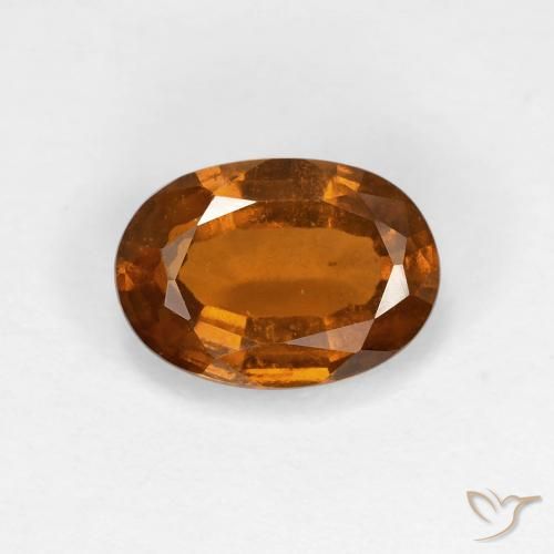 1.66ct Natural Medium Orange Hessonite Garnet, Oval, VS