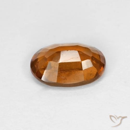 Hessonite Garnet Gemstone in 8.6 x 6.1 mm Size for Sale, Hessonite Garnet Stone in Medium Orange Color