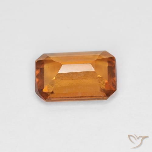 Hessonite Garnet Gemstone in 7.3 x 5.3 mm Size for Sale, Hessonite Garnet Stone in Medium Orange Color