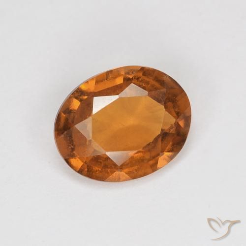 1.11 ct Orange Hessonite Garnet Stone, Natural Hessonite Garnet in Oval Facet Shape for Sale