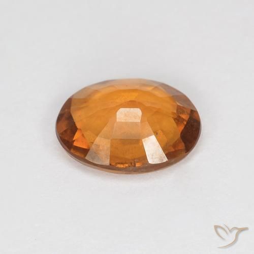 Hessonite Garnet Gemstone in 8 x 6 mm (calibrated) Size for Sale, Hessonite Garnet Stone in Brownish Orange Color