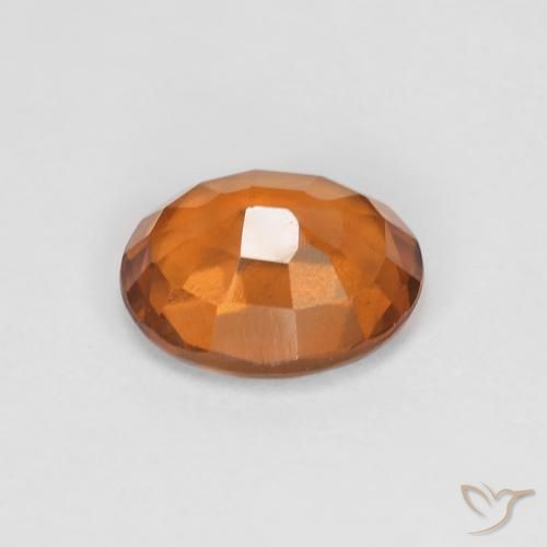 Hessonite Garnet Gemstone in 8.3 x 6.8 mm Size for Sale, Hessonite Garnet Stone in Deep Orange Color