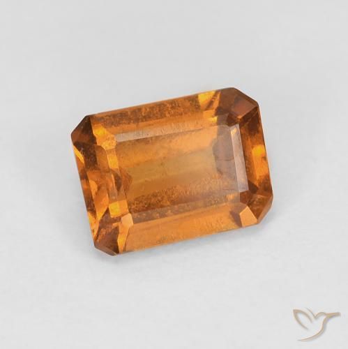 1.10 ct Orange Hessonite Garnet Stone, Natural Hessonite Garnet in Octagon Step Cut Shape for Sale