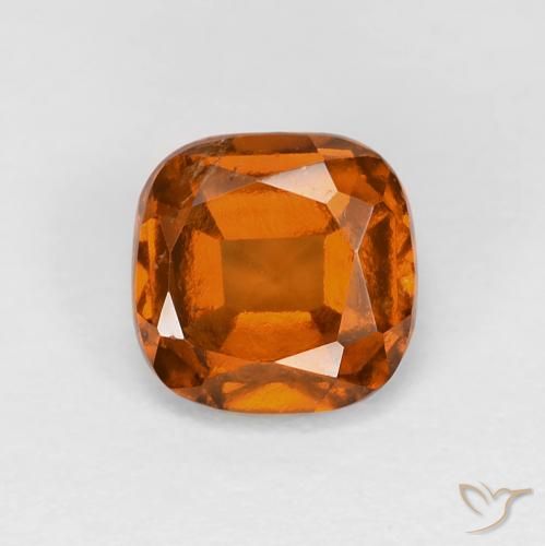 1.17ct Natural Deep Orange Hessonite Garnet, Cushion, VS