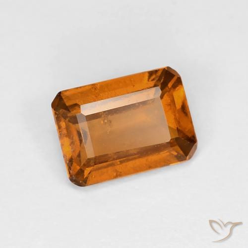 1.02 ct Orange Hessonite Garnet Stone, Natural Hessonite Garnet in Octagon Step Cut Shape for Sale