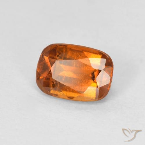 1.28 ct Orange Hessonite Garnet Stone, Natural Hessonite Garnet in Cushion-Cut Shape for Sale