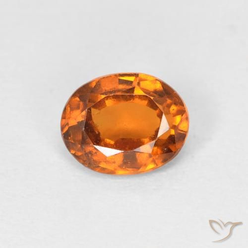 1.16ct Natural Medium Orange Hessonite Garnet, Oval, VS