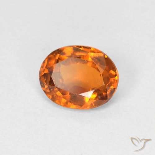 1.16 ct Orange Hessonite Garnet Stone, Natural Hessonite Garnet in Oval Facet Shape for Sale