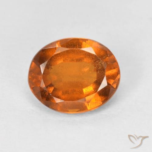 1.72ct Natural Deep Orange Hessonite Garnet, Oval, VS