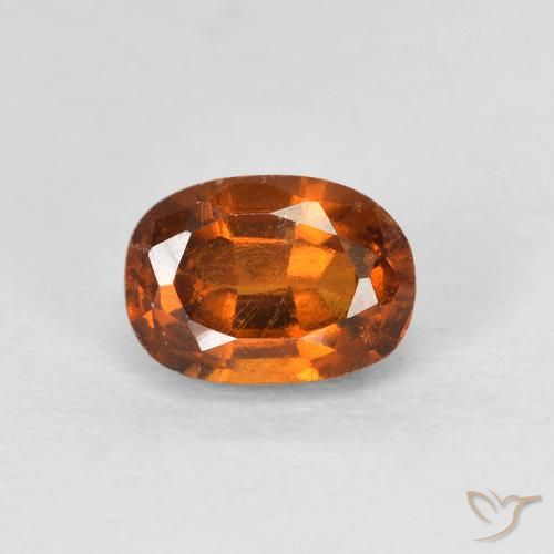 1.42ct Natural Medium Orange Hessonite Garnet, Oval, VS