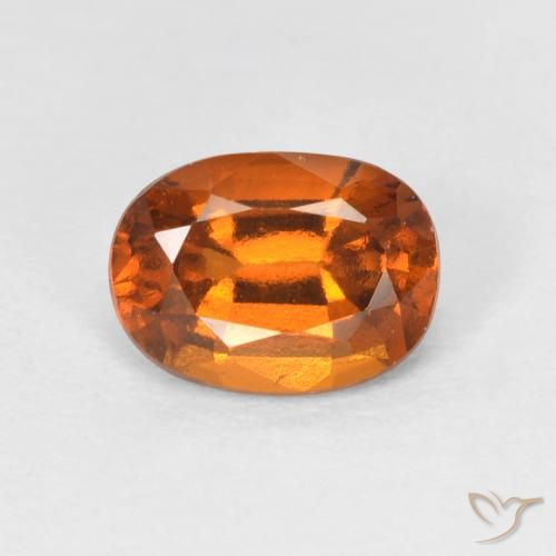 1.52ct Natural Medium Orange Hessonite Garnet, Oval, VS