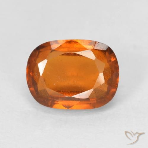 2.23ct Natural Yellowish Orange Hessonite Garnet, Cushion, VS