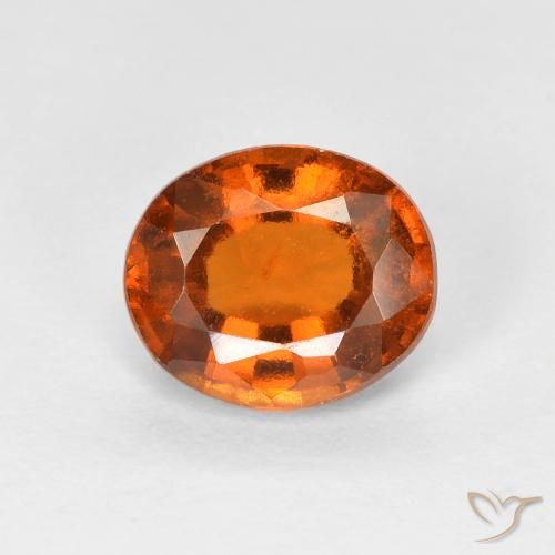 1.41ct Natural Medium Orange Hessonite Garnet, Oval, VS