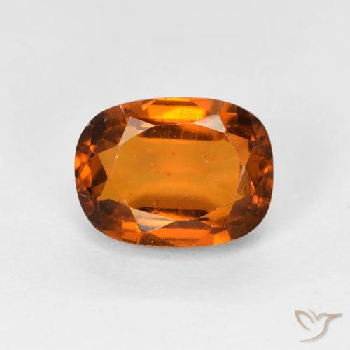 2.08ct Natural Deep Orange Hessonite Garnet, Cushion, VS