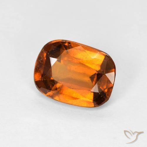1.58 ct Orange Hessonite Garnet Stone, Natural Hessonite Garnet in Cushion-Cut Shape for Sale