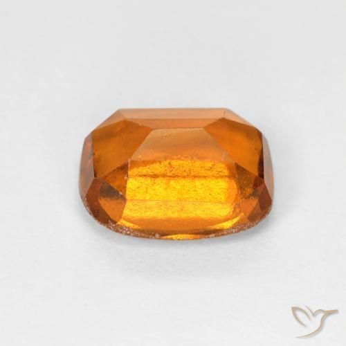 Hessonite Garnet Gemstone in 8 x 6 mm (calibrated) Size for Sale, Hessonite Garnet Stone in Medium Orange Color